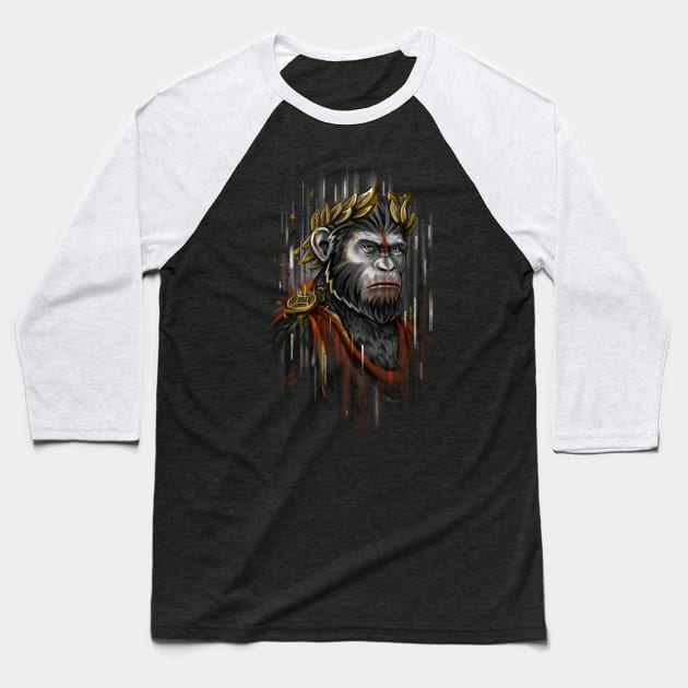 Caesar Ape Baseball T-Shirt by c0y0te7